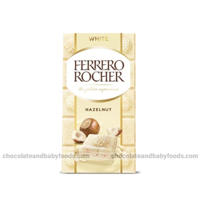 Ferrero Rocher White Hazelnut Chocolate Bar 90gm