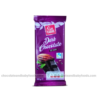 Fin Carre Dark Chocolate 50% Cocoa Bar 100gm