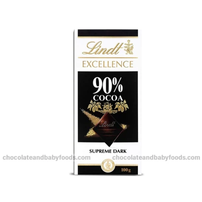 Lindt Excellence 90% Dark Chocolate Bar 100gm