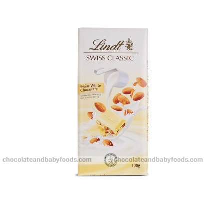 Lindt Swiss Classic White Chocolate with Whole Almond 100gm