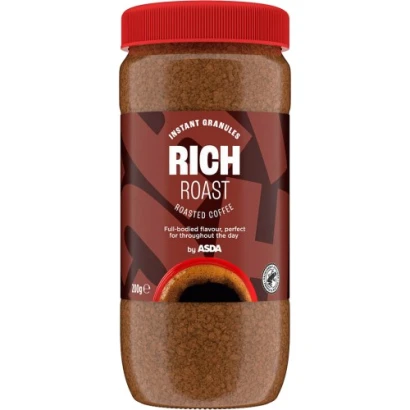 Asda Rich Roast Instant Granules Roasted Coffee 200G