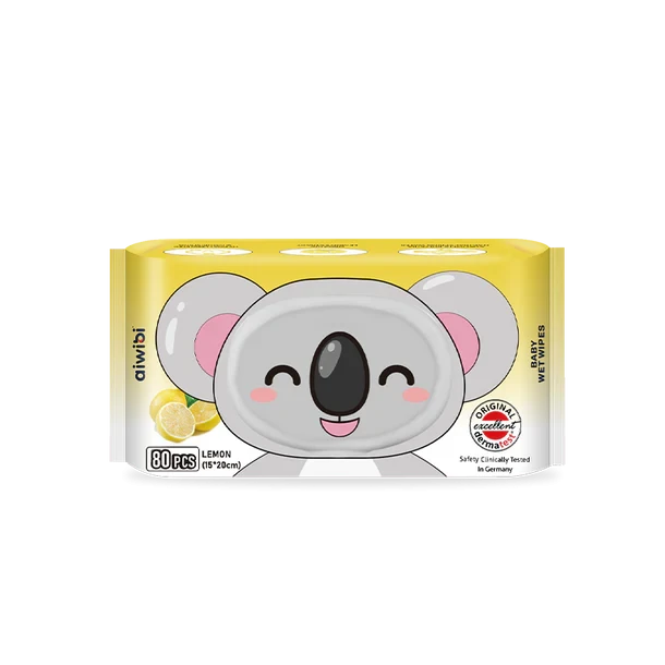 Aiwibi Lemon Flavor Aroma Serene Hypoallergenic Care Wet Wipes 80pcs