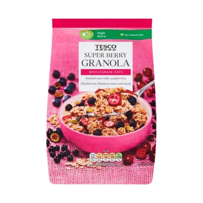 Tesco Super Berry Granola Wholegrain Oats 500gm