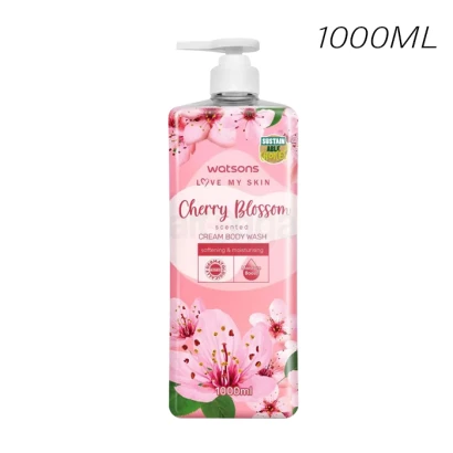 Watson's Cherry Blossom Scented Cream Body Wash 1000ml