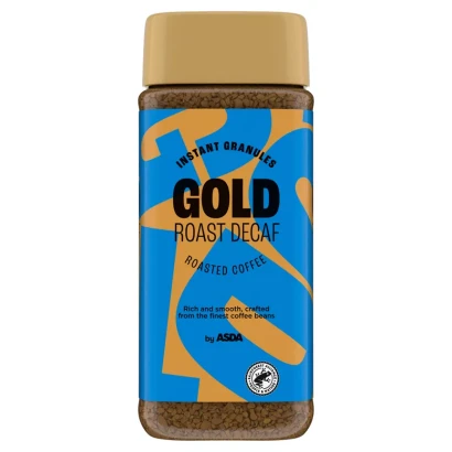 Asda Gold Roast Decaf Instant Granules Roasted Coffee 200gm