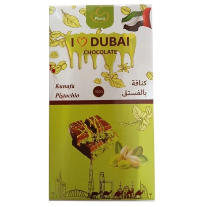 Flora I Love Dubai Chocolate Kunafa Pistachio Bar 200gm