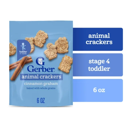 Gerber Animal Crackers Cinnamon Graham (From 12+mnths) 170gm