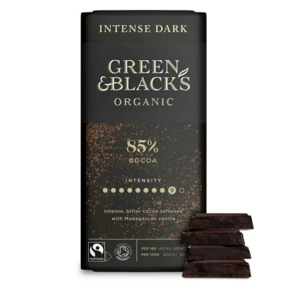 Green & Black's Organic 85% Cocoa Instant Dark Chocolate Bar 90g