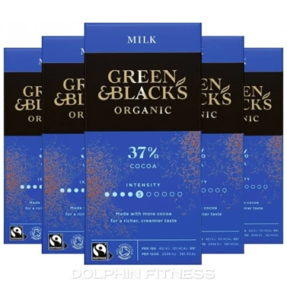 Green & Black's Organic 37% Cocoa Milk Chocolate Bar 90g