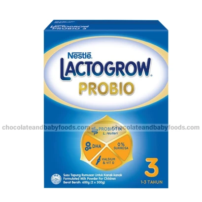 Nestle Lactogrow Probio 3 Formula Milk Powder (1 to 3years) 600g