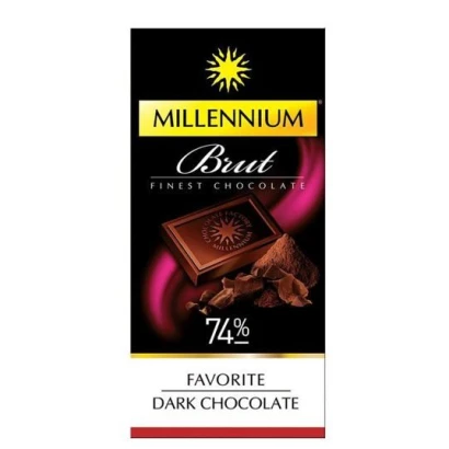 Millennium Brut 74% Dark Chocolate Bar 100g