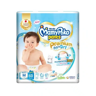 Mamy Poko Pants Premium Extra Dry Size - M (6-12kg) 60pcs (Boys)