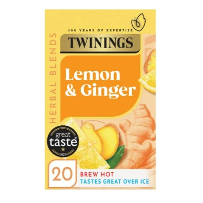 Twinings Lemon & Ginger Green Tea (20 Tea Bags) 40gm